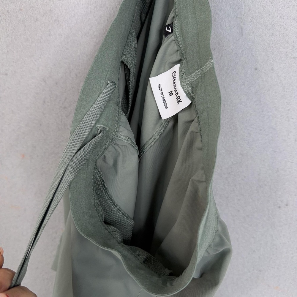Gymshark Joggers Womens Medium Green Lightweight Stretch Windbreak Cuffed Pants - Picture 7 of 16